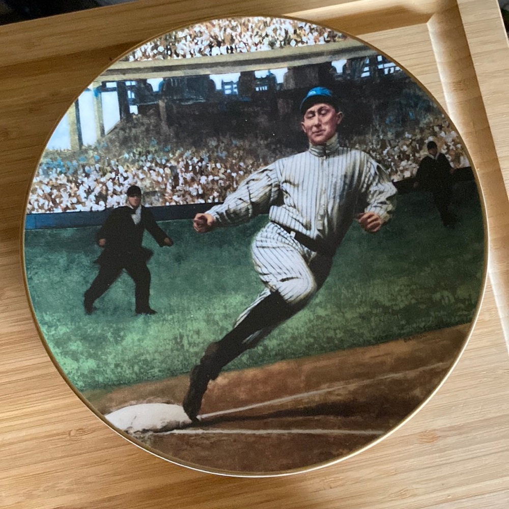 Vintage Baseball Plate
